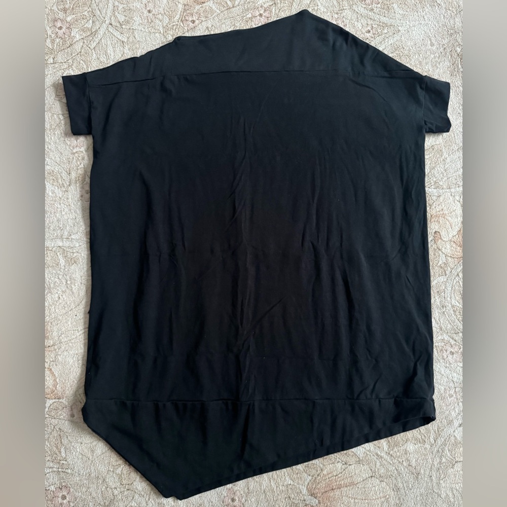 Black Asymmetrical Hem Dress